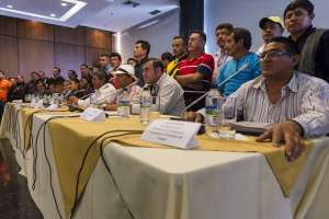 Los representantes de los trabajadores aut&oacute;nomos defender&aacute;n el proyecto de Revoluci&oacute;n Ciudadana desde los territorios. FOTO: John Guevara / EL TEL&Eacute;GRAFO