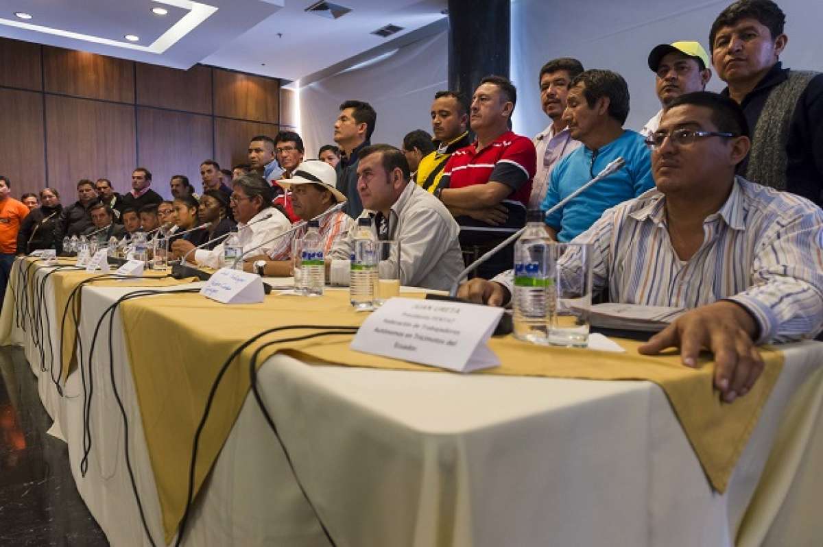 Los representantes de los trabajadores aut&oacute;nomos defender&aacute;n el proyecto de Revoluci&oacute;n Ciudadana desde los territorios. FOTO: John Guevara / EL TEL&Eacute;GRAFO