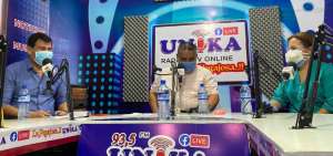 El presidente de la Asamblea, C&eacute;sar Litardo, durante una entrevista en  radio Unika de Quevedo-