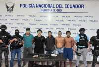 Policía incauta armas y detiene a cinco sospechosos de extorsión en operativo desarrollado en El Oro.