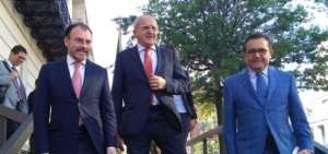 El canciller de M&eacute;xico, Luis Videgaray; el jefe negociador del TLCAN, Ildefonso Guajardo; y Jes&uacute;s Seade, delegado de la presidencia de M&eacute;xico. 