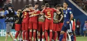 Festejo de la selecci&oacute;n de B&eacute;lgica