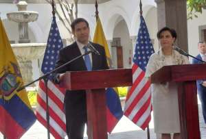 Marco Rubio mantiene una reunión con el presidente Daniel Noboa