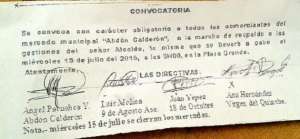 Un extracto de la convocatoria que circula en las redes sociales. FOTO: @PedroLopezR32