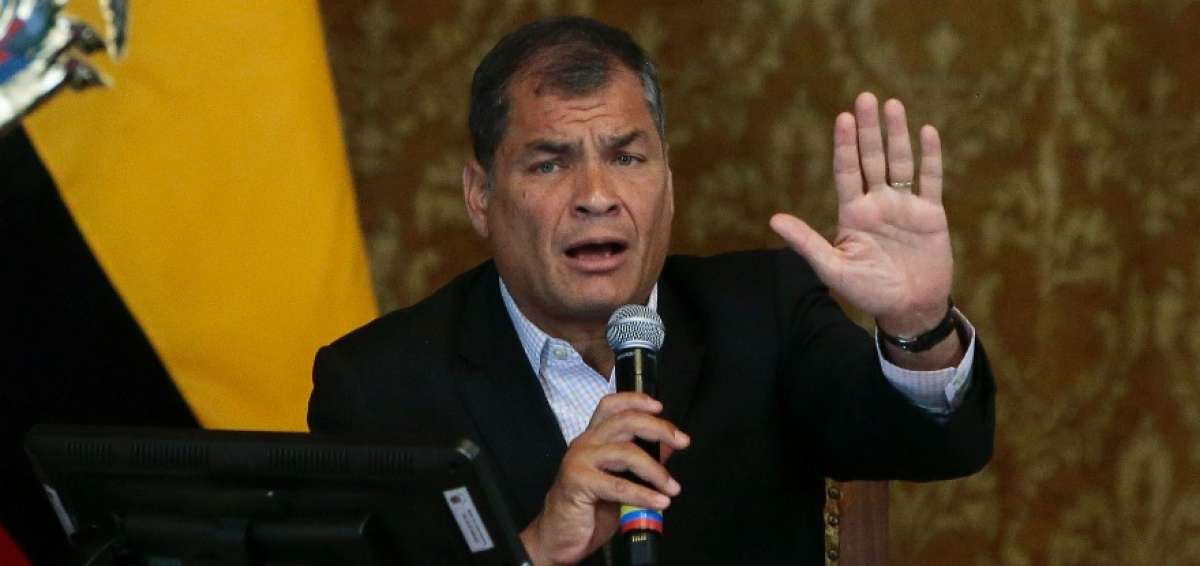 El presidente Rafael Correa tuvo un conversatorio con medios internacionales.