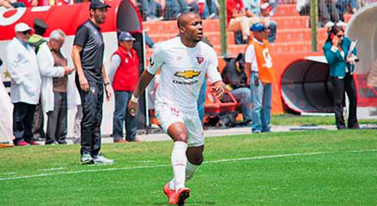 Miller Castillo marc&oacute; el gol del empate la noche de ayer en el estadio Alejandro Serrano Aguilar, de Cuenca. Fue su segundo tanto, antes le anot&oacute; a Aucas. Foto: Internet.