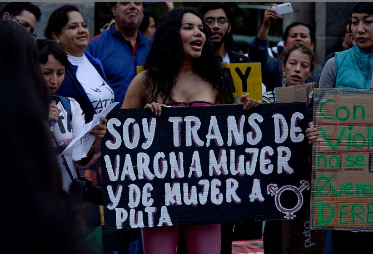 Colectivos e integrantes de grupos de minor&iacute;as sexuales protestaron hoy contra el trato a las Mujeres y la violencia de g&eacute;nero. Foto: Andr&eacute;s Darquea/El Tel&eacute;grafo