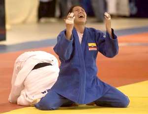 Estefan&iacute;a Garc&iacute;a de Manab&iacute; compiti&oacute; en los 63 kilos y alcanz&oacute; medalla de plata. Foto: Cortes&iacute;a 