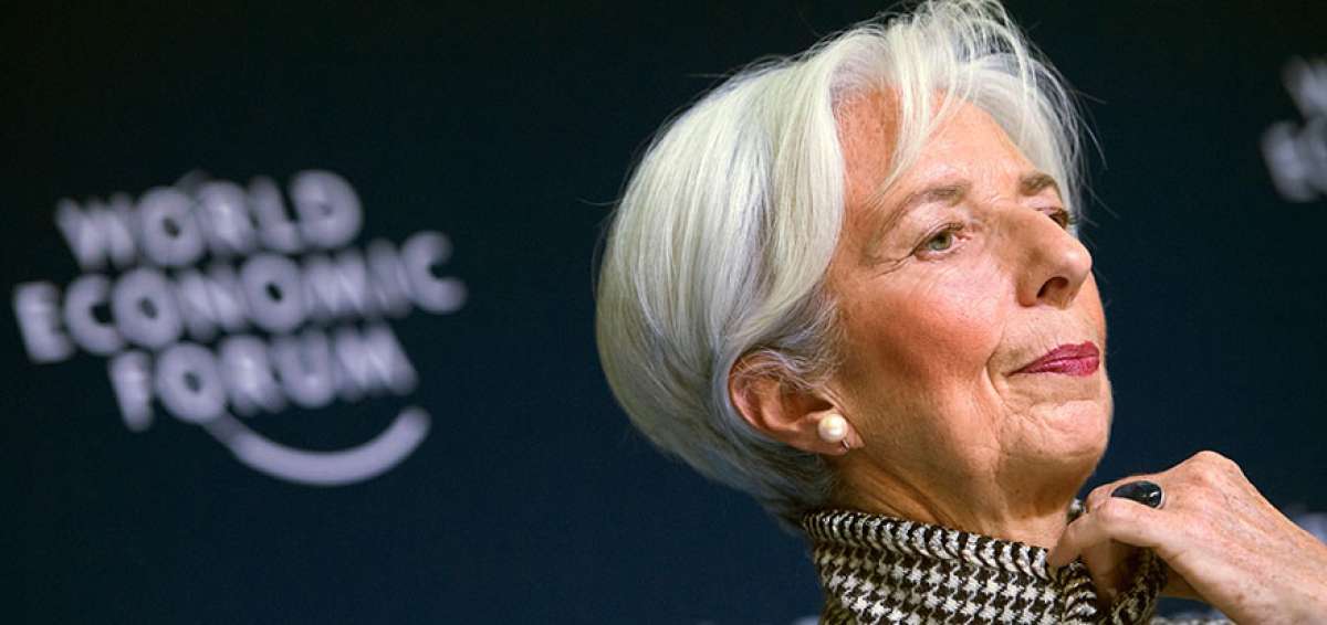 Christine Lagarde, directora gerente del Fondo Monetario Internacional (FMI), expuso la actualizaci&oacute;n de las previsiones de crecimiento para 2019 y 2020.