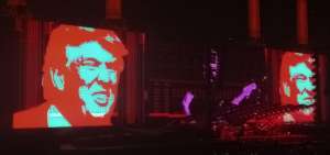 Im&aacute;genes del concierto de Roger Waters en Bogot&aacute;, quien mantiene una postura totalmente en contra del presidente de Estados Unidos. 