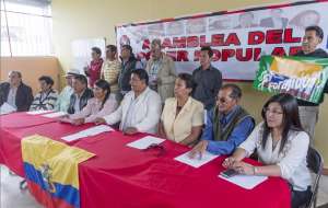 Este anuncio se llev&oacute; a cabo en una rueda de prensa efectuada en una sede social del barrio de Chimbacalle (sur). Foto: Fernando Sandoval / El Tel&eacute;grafo 