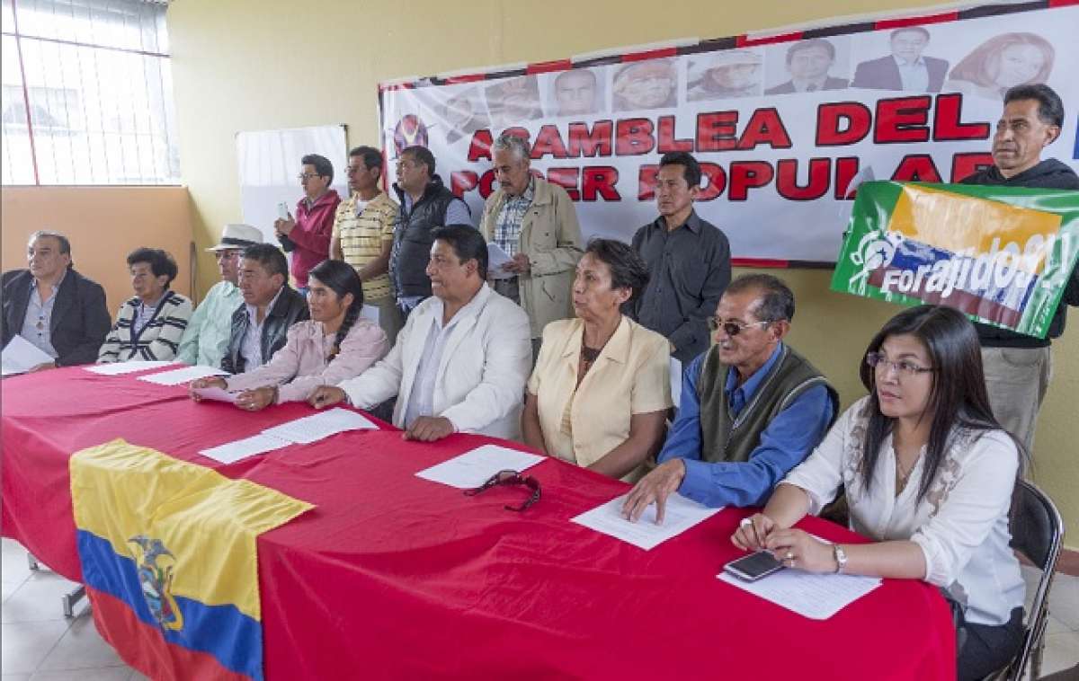 Este anuncio se llev&oacute; a cabo en una rueda de prensa efectuada en una sede social del barrio de Chimbacalle (sur). Foto: Fernando Sandoval / El Tel&eacute;grafo 
