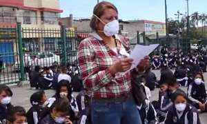 Instituciones educativas en zonas de riesgo realizan simulacros