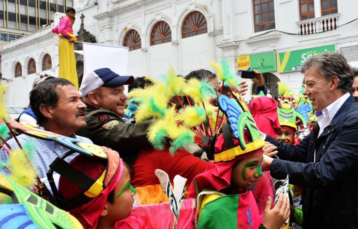 El viernes el presidente Juan Manual Santos visit&oacute; Pasto y se refiri&oacute; a la medida ecuatoriana de aplicar las salvaguardias a los productos comprados en la frontera. Foto: Juan Pablo Bello &ndash; SIG