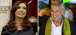 Cristina Fern&aacute;ndez y Evo Morales felicitan a Len&iacute;n Moreno por su triunfo
