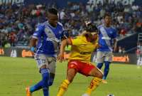 Emelec y Aucas espataron 0-0, durante el partido del 2 de septiembre del 2023.