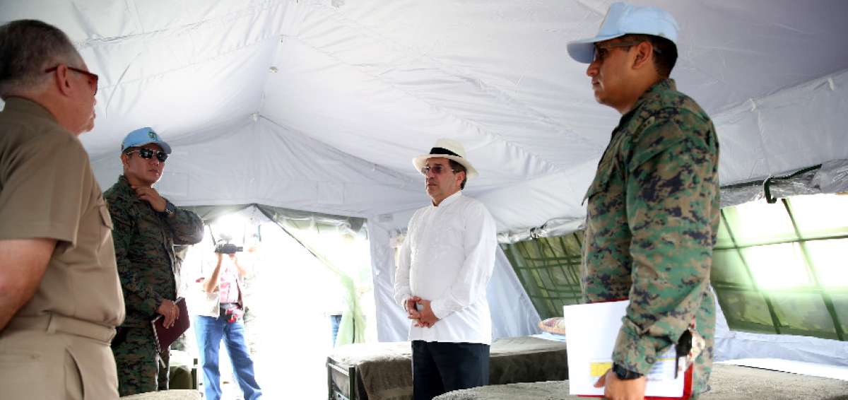 El Ministro de Defensa, Ricardo Pati&ntilde;o, constata mejoras en las condiciones de habitabilidad del personal militar que se encuentra en Portoviejo, Manab&iacute;.