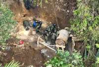 Operativo militar recupera tres zonas clave dominadas por minería ilegal en Buenos Aires, Imbabura