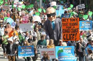 Marcha mundial contra el cambio clim&aacute;tico
