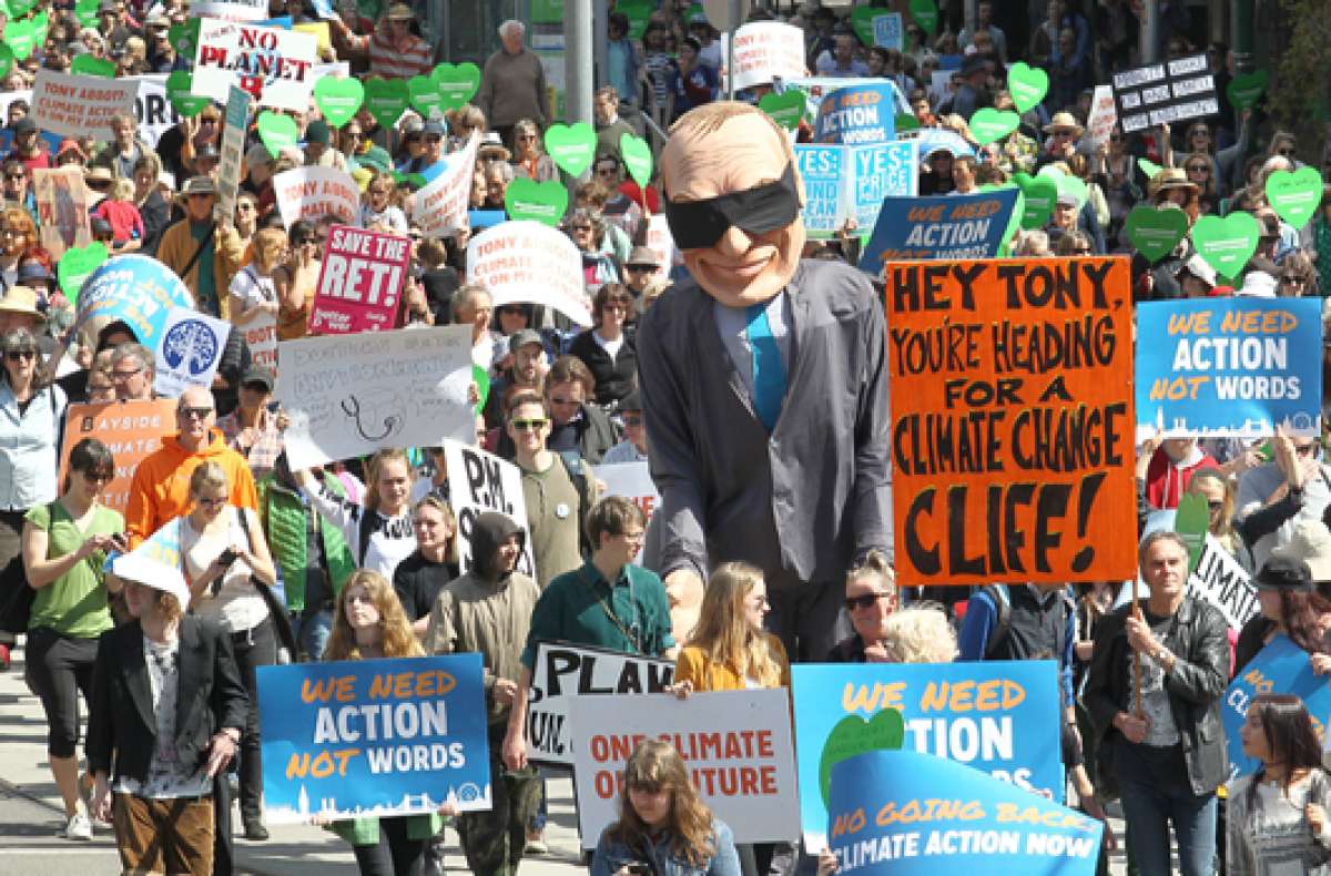 Marcha mundial contra el cambio clim&aacute;tico