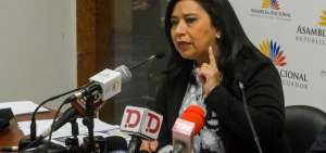 La legisladora por Alianza PAIS, Karina Arteaga.