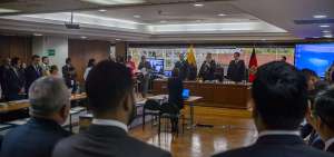 En el octavo piso de la Corte Nacional de Justicia se desarrolla la audiencia de juzgamiento a los 21 procesados.
