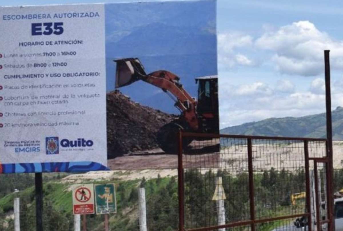 Con la habilitación de la escombrera de la E35 suman tres en el Distrito Metropolitano.