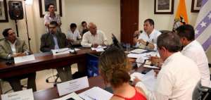 El mandatario ofreci&oacute; un conversatorio con la prensa en Guayas. 