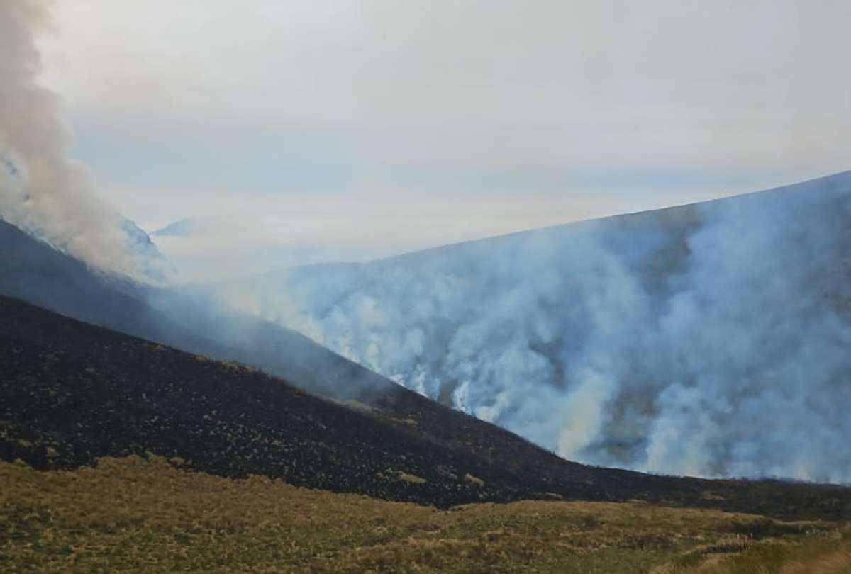 Este jueves, un incendio se registra en los alrededores de la reserva Ilinizas.