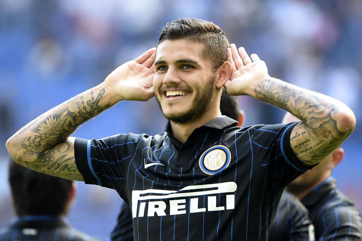 Mauro Icardi anot&oacute; 3 goles en la goleada de su equipo al Sassuolo. Foto: AFP