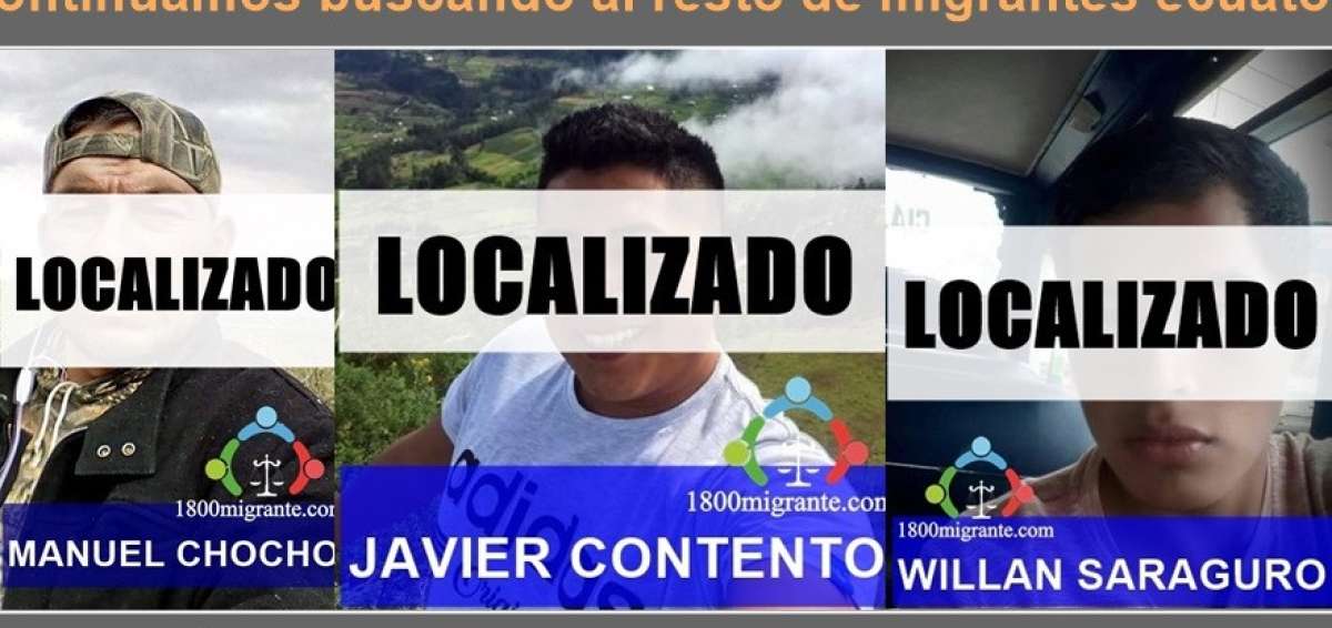 Tres migrantes fueron hallados con vida