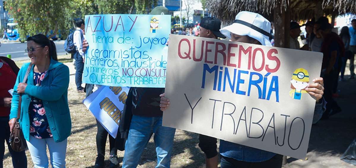 Las organizaciones aseguraron que las compa&ntilde;&iacute;as mineras legales generan desarrollo a las parroquias, pues crean fuentes de empleo.