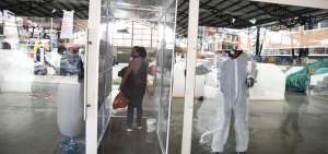 El mercado 12 de Abril volvi&oacute; a abrir sus puertas para sus clientes. La Municipalidad ha desinfectado su estructura y espacios aleda&ntilde;os.