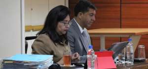 La fiscal encargada, Ruth Palacios, durante la audiencia de formulaci&oacute;n de cargos en contra del exsecretario de Inteligencia Pablo R.