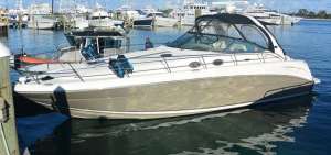 El Sun Dancer Cabin Cruiser, en el que los 14 ciudadanos extranjeros fueron encontrados.