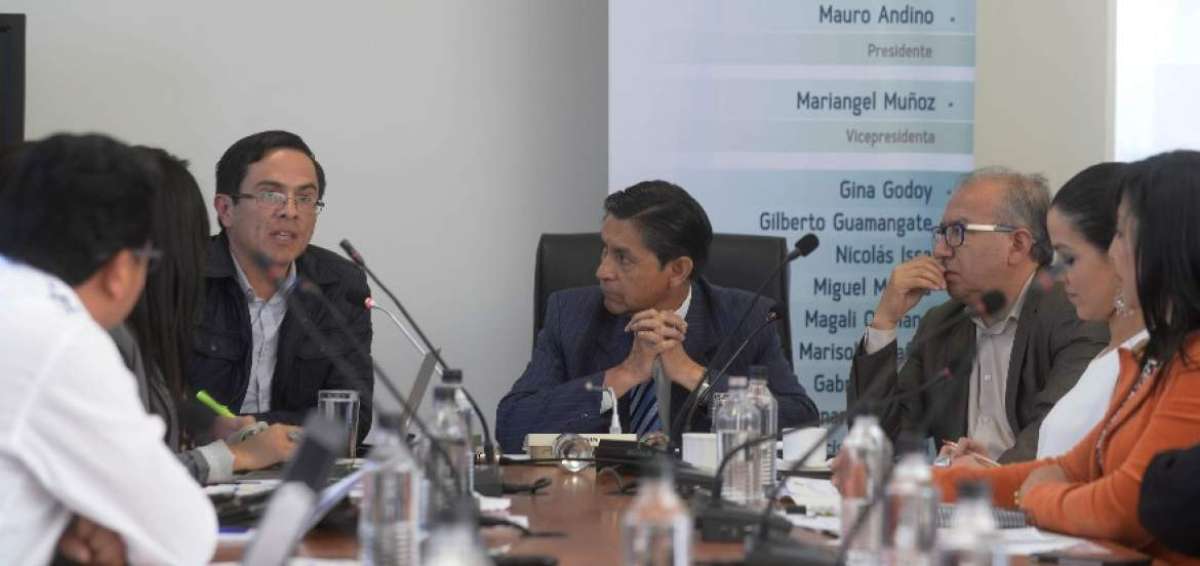 La Comisi&oacute;n recibi&oacute; a Javier Bustos, catedr&aacute;tico en tributaci&oacute;n de la Universidad San Francisco de Quito y al director de diario EL TEL&Eacute;GRAFO, Orlando P&eacute;rez.