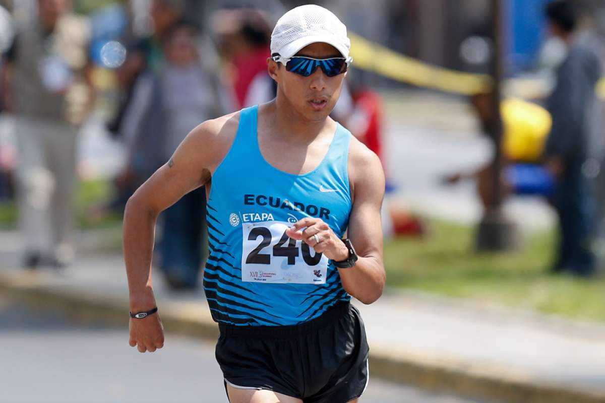El azuayo alcanz&oacute; un cupo para los Juegos Ol&iacute;mpicos de R&iacute;o 2016, tras ubicarse segundo en la competencia de 50 kil&oacute;metros en Chihuahua, M&eacute;xico. Foto: Archivo / El Tel&eacute;grafo