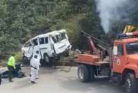 Los heridos del accidente de tránsito en la vía El Torneado fueron trasladados a casas de salud de Babahoyo