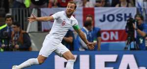 El capit&aacute;n y delantero de Inglaterra, Harry Kane, celebra uno de los 6 tantos que marc&oacute; en la Copa del Mundo de Rusia 2018.