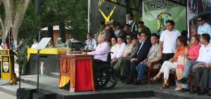 El presidente de la Rep&uacute;blica, Len&iacute;n Moreno, encabez&oacute; la ceremonia de presentaci&oacute;n del plan integral de seguridad y desarrollo de la frontera, en la provincia de Esmeraldas, junto a varios ministros de su gabinete.