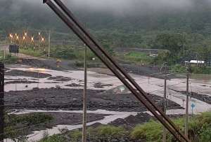 Se registró el aumento del caudal y desbordamiento del río Upano y un deslizamiento de rocas en la vía Macas-Riobamba.