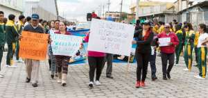 El desfile recorri&oacute; varias calles del sector Matilde &Aacute;lvarez, ubicado en el extremo sur de la capital.