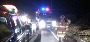 4 heridos en accidente de tr&aacute;nsito cerca del puente Las Juntas