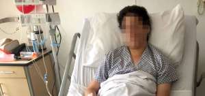 Bryan Boh&oacute;rquez S&aacute;nchez, de 17 a&ntilde;os, permanece asilado en el &aacute;rea de hospitalizaci&oacute;n de la cl&iacute;nica Kennedy a la espera de una operaci&oacute;n.