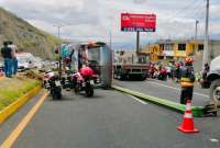 Nuevo siniestro de tránsito en la vía a Guayllabamba 