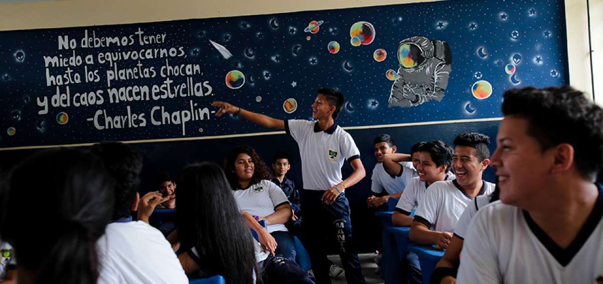 Los cursos de la Unidad Educativa Manta han sido adornados por la comunidad como parte de la integraci&oacute;n lograda a trav&eacute;s del proyecto.