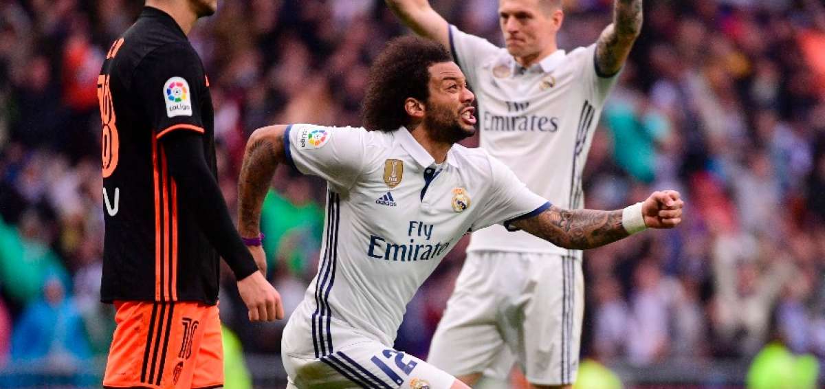 Marcelo permite al Madrid seguir en la lucha por el t&iacute;tulo