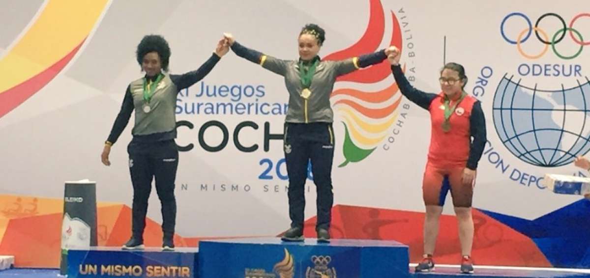 Dajomes y Salazar se suben al podio en halterofilia en Cochabamba