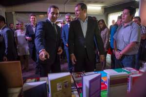 El Mandatario ecuatoriano inaugur&oacute; la Feria Internacional del Libro en Quito. Foto: Fernando Sandoval / El Tel&eacute;grafo 