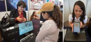 Adonis Villalba (i) present&oacute; su videojuego &ldquo;&Aacute;lter Ego&rdquo;, herramienta de ayuda al desarrollo de un test sicol&oacute;gico con mayor precisi&oacute;n. En la gr&aacute;fica  derecha, Amanda Enr&iacute;quez dise&ntilde;&oacute; la aplicaci&oacute;n &ldquo;Serious game&rdquo; que facilita el aprendizaje y desarrolla la memoria de los ni&ntilde;os con s&iacute;ndrome de Down.